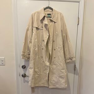 Anthropologie Tan Trench Coat Timeless Classic Design